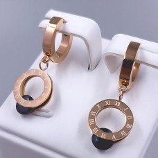 Сережки Stainless Steel. Сталь. Позолота ЧВ. Довжина: 31 мм. Ширина: 13 мм.