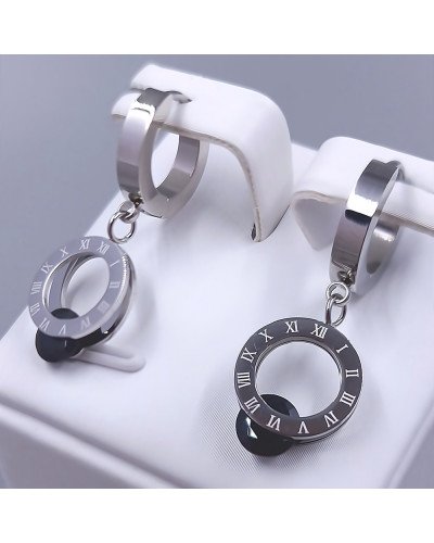 Сережки Stainless Steel. Сталь. Родій. Довжина: 31 мм. Ширина: 13 мм.