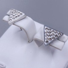 Сережки-гвоздики Stainless Steel. Сталь. Родій. Довжина: 10 мм. Ширина: 11 мм.