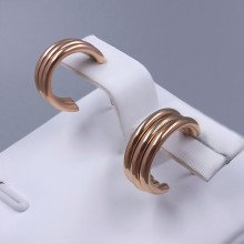 Сережки-гвоздики Stainless Steel. Сталь. Позолота ЧВ. Довжина: 12 мм. Ширина: 5 мм.