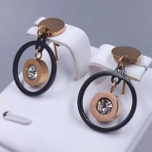 Сережки-гвоздики Stainless Steel. Сталь. Позолота ЧВ. Довжина: 27 мм. Ширина: 16 мм.