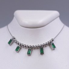 Ланцюжок Stainless Steel з кулонами. Сталь. Родій. Довжина ланцюжка: 43-48 см