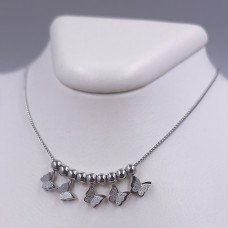 Ланцюжок Stainless Steel з кулонами. Сталь. Родій. Довжина ланцюжка: 41.5-46.5 см