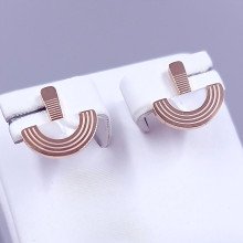 Сережки-гвоздики Stainless Steel. Сталь. Позолота ЧВ. Довжина: 13 мм. Ширина: 13 мм.