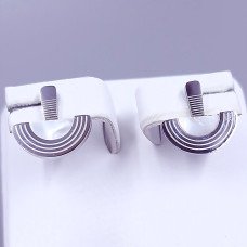 Сережки-гвоздики Stainless Steel. Сталь. Родій. Довжина: 13 мм. Ширина: 13 мм.