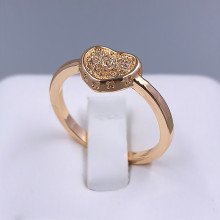 Каблучка XР M&L. Позолота 18К. Камені: білий циркон. Є: 18р 19р
