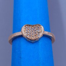 Каблучка XР M&L. Позолота 18К. Камені: білий циркон. Є: 18р 19р