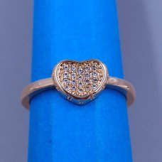 Каблучка XР M&L. Позолота 18К. Камені: білий циркон. Є: 17р 18р 19р