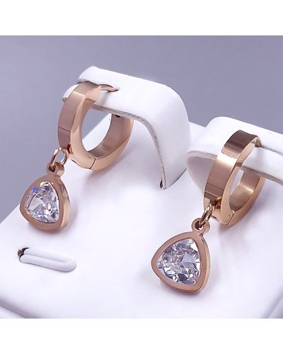 Сережки Stainless Steel. Сталь. Позолота ЧВ. Довжина: 25 мм. Ширина: 8 мм.