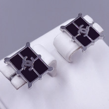Сережки-гвоздики Stainless Steel. Сталь. Родій. Довжина: 13 мм. Ширина: 10 мм.