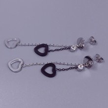 Сережки-гвоздики Stainless Steel. Сталь. Родій. Довжина: 57 мм. Ширина: 11 мм.