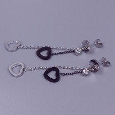 Сережки-гвоздики Stainless Steel. Сталь. Родій. Довжина: 57 мм. Ширина: 11 мм.