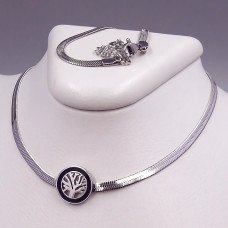 Ланцюжок Stainless Steel з кулоном. Сталь. Родій. Довжина ланцюжка: 46-51 см