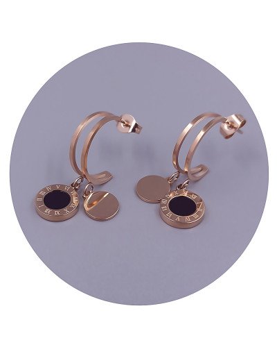 Сережки-гвоздики Stainless Steel. Сталь. Позолота ЧВ. Довжина: 29 мм. Ширина: 10 мм.