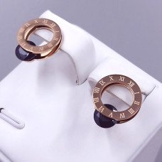 Сережки-гвоздики Stainless Steel. Сталь. Позолота ЧВ. Довжина: 14 мм. Ширина: 12 мм.