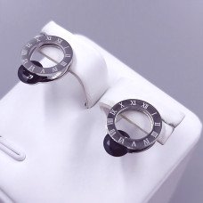 Сережки-гвоздики Stainless Steel. Сталь. Родій. Довжина: 14 мм. Ширина: 12 мм.