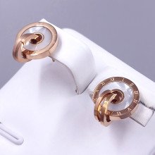 Сережки-гвоздики Stainless Steel. Сталь. Позолота ЧВ. Довжина: 12 мм. Ширина: 11 мм.