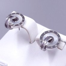 Сережки-гвоздики Stainless Steel. Сталь. Родій. Довжина: 12 мм. Ширина: 11 мм.