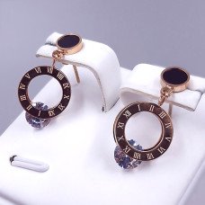 Сережки-гвоздики Stainless Steel. Сталь. Позолота ЧВ. Довжина: 24 мм. Ширина: 13 мм.