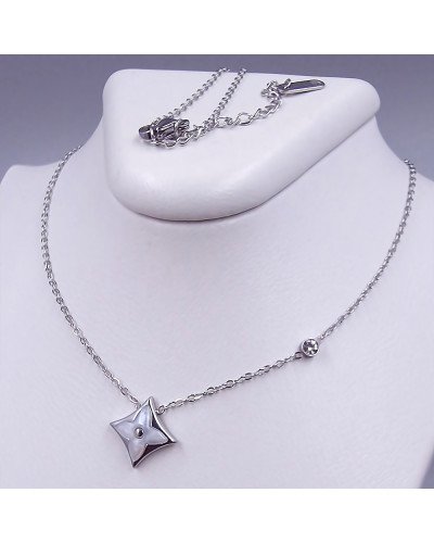 Ланцюжок Stainless Steel з кулоном. Сталь. Родій. Довжина ланцюжка: 42-47 см