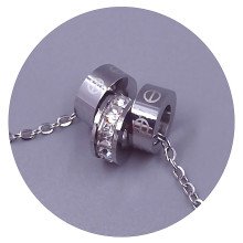 Ланцюжок Stainless Steel з кулоном. Сталь. Родій. Довжина ланцюжка: 40-45 см