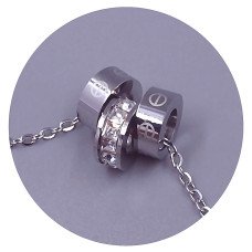 Ланцюжок Stainless Steel з кулоном. Сталь. Родій. Довжина ланцюжка: 40-45 см