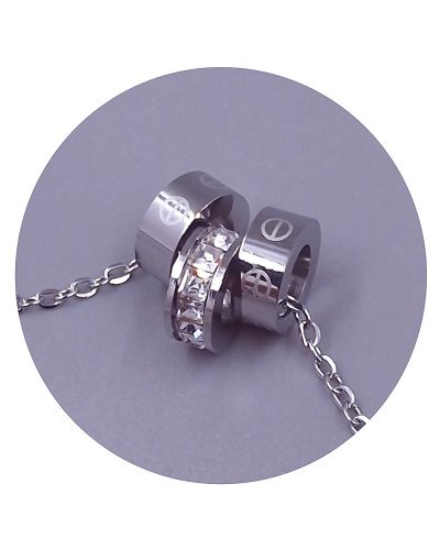 Ланцюжок Stainless Steel з кулоном. Сталь. Родій. Довжина ланцюжка: 40-45 см
