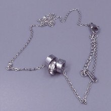 Ланцюжок Stainless Steel з кулоном. Сталь. Родій. Довжина ланцюжка: 40-45 см