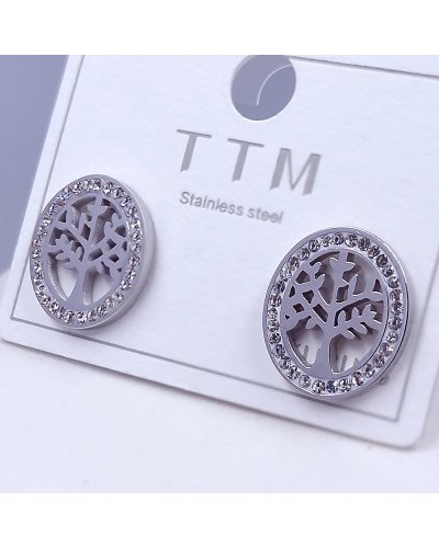 Сережки-гвоздики Stainless Steel. Сталь. Родій. Камені: білий циркон. Довжина: 13 мм. Ширина: 12 мм.
