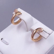 Сережки XР. Позолота 18К. Діаметр: 12 мм. Ширина: 4 мм.
