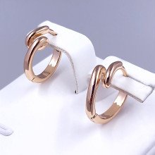 Сережки XР. Позолота 18К. Діаметр: 14 мм. Ширина: 5 мм.