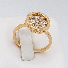 Каблучка XР. Позолота 18К. Камені: білий циркон. Є: 16р 17р 18р 19р 20р