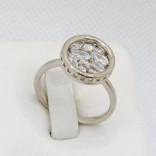 Каблучка XP. Родий. Камені: білий циркон. Есть: 16р 17р 18р 19р 20р