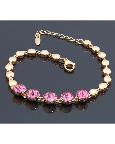 Браслет XР. Позолота 18К. Камені: Swarovski. Довжина: 17-20см.
