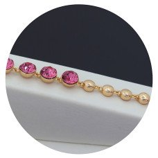 Браслет XР. Позолота 18К. Камені: Swarovski. Довжина: 17-20см.