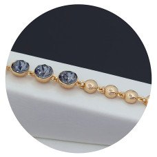 Браслет XР. Позолота 18К. Камені: Swarovski. Довжина: 17-20см.