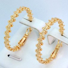 Сережки-кільця XР M&L. Позолота 18К. Діаметр: 58 мм. Товщина: 4 мм.