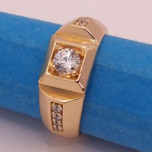 Печатка XР. Позолота 18К. Камені: білий циркон. Є: 17р 18р 19р 20р 21р 22р