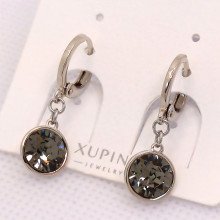 Сережки ХР. Родій. Камені: Swarovski. Діаметр: 9 мм. Довжина: 24 мм