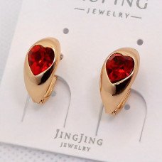 Сережки ХР. Позолота 18К. Камені: Swarovski. Довжина: 16 мм, ширина: 8 мм