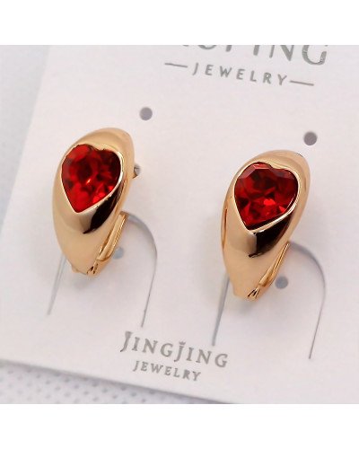 Сережки ХР. Позолота 18К. Камені: Swarovski. Довжина: 16 мм, ширина: 8 мм