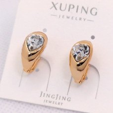 Сережки ХР. Позолота 18К. Камені: Swarovski. Довжина: 16 мм, ширина: 8 мм