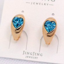 Сережки ХР. Позолота 18К. Камені: Swarovski. Довжина: 16 мм, ширина: 8 мм