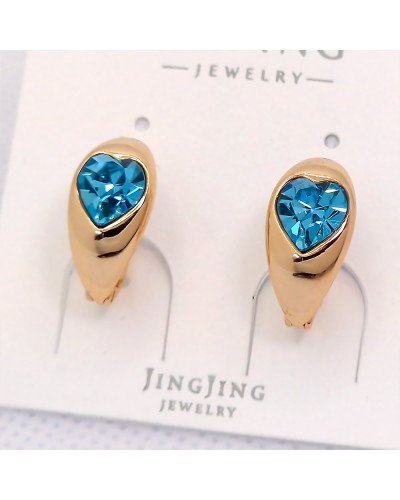 Сережки ХР. Позолота 18К. Камені: Swarovski. Довжина: 16 мм, ширина: 8 мм
