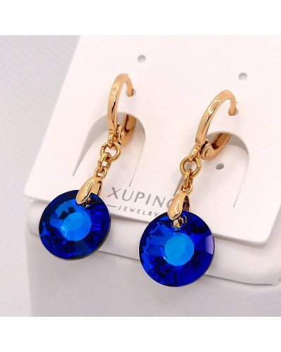 Сережки ХР. Позолота 18К. Камені: Swarovski. Довжина: 32 мм, ширина: 12 мм