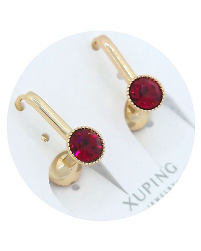 Сережки ХР. Позолота 18К. Камені: Swarovski. Довжина: 15 мм, ширина: 13 мм