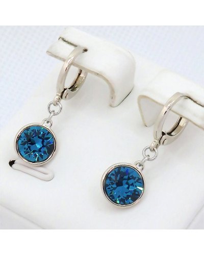 Сережки ХР. Родій. Камені: Swarovski. Довжина: 24 мм. Ширина: 9 мм.
