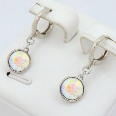 Сережки ХР. Родій. Камені: Swarovski. Довжина: 24 мм. Ширина: 9 мм.