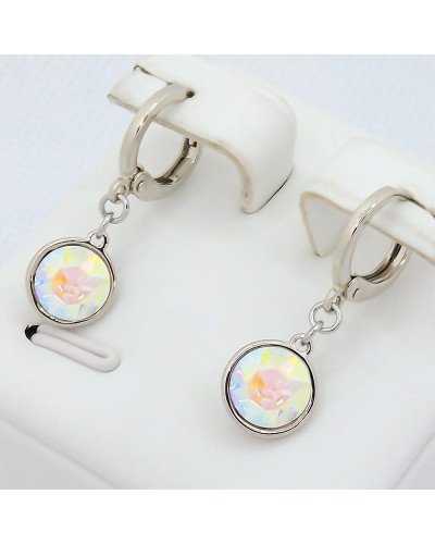 Сережки ХР. Родій. Камені: Swarovski. Довжина: 24 мм. Ширина: 9 мм.