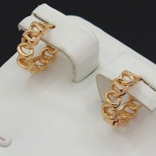 Сережки XР. Позолота 18К. Діаметр: 12 мм. Ширина: 4 мм.